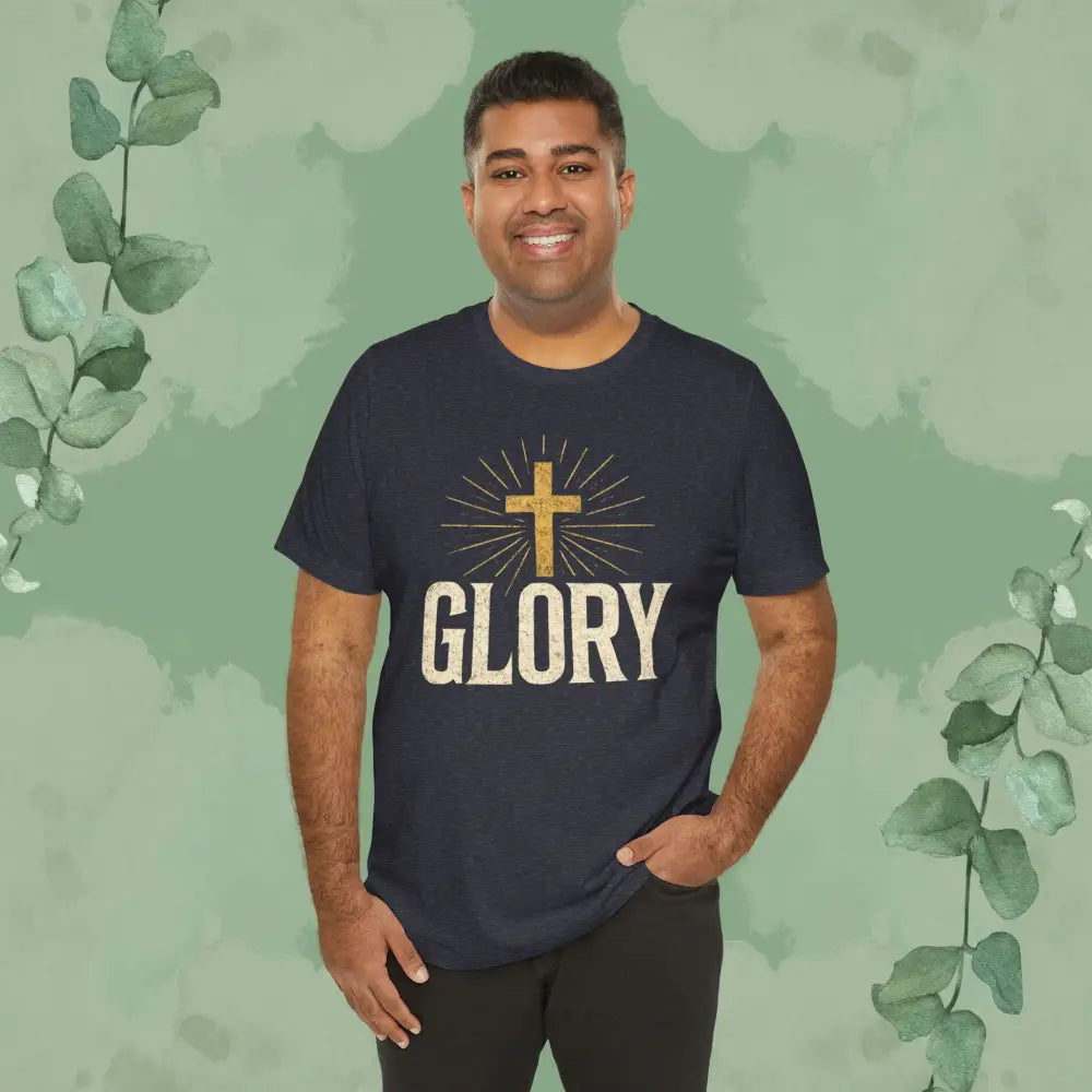 GLORY Christian T-Shirt | Radiant Cross Gospel Tee - T-Shirt