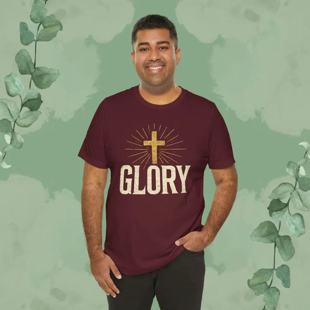 GLORY Christian T-Shirt | Radiant Cross Gospel Tee - T-Shirt