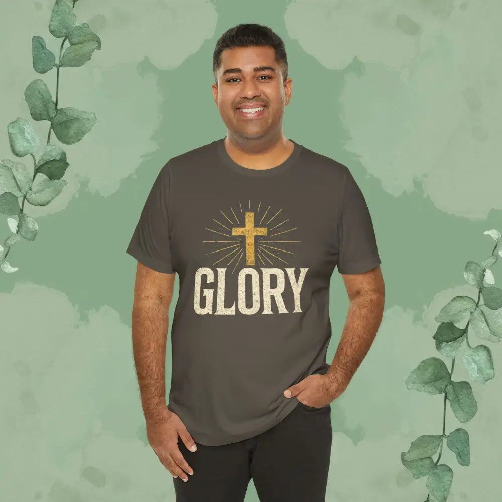 GLORY Christian T-Shirt | Radiant Cross Gospel Tee - T-Shirt