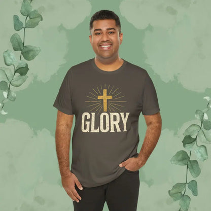 GLORY Christian T-Shirt | Radiant Cross Gospel Tee - T-Shirt