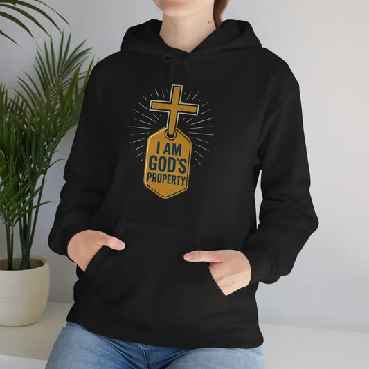 I Am God’s Property Christian Hoodie – Bold Faith Statement Sweatshirt - Black / S - Hoodie