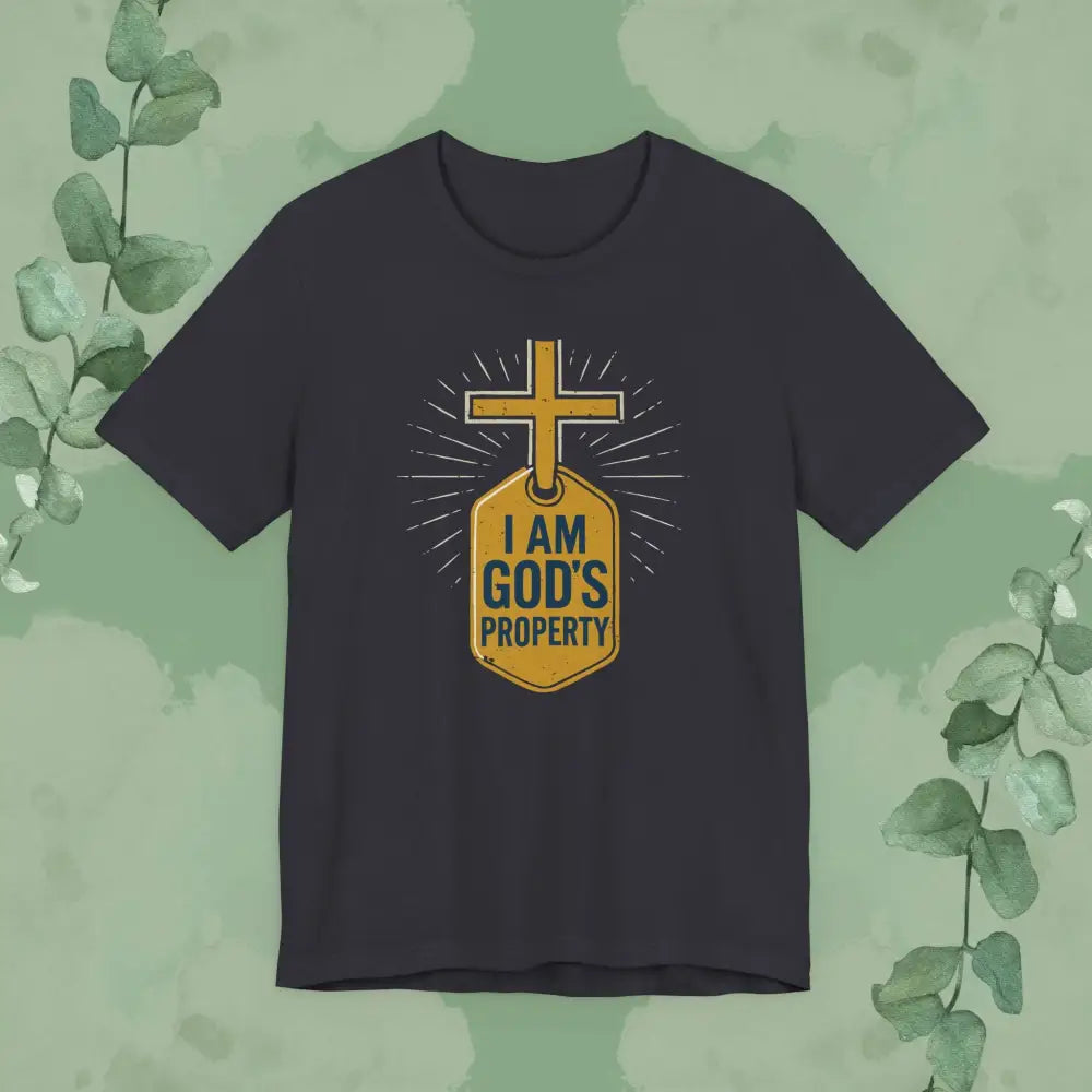 I Am God’s Property Unisex Jersey Short Sleeve Tee - Dark Grey / S - T-Shirt