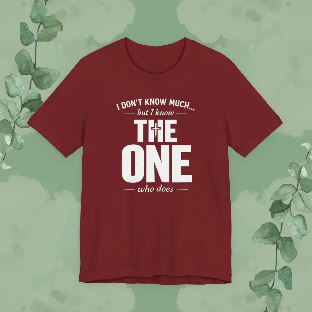I Don’t Know Much But I Know THE ONE T-Shirt - Cardinal / S - T-Shirt