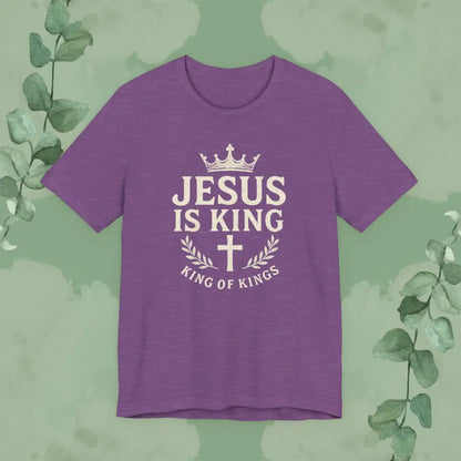 Jesus Is King – King of Kings T-Shirt - Heather Team Purple / S - T-Shirt