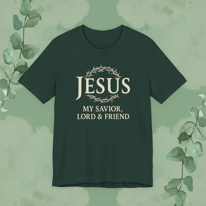 Jesus – My Savior Lord & Friend Christian T Shirt Forest / S T Shirt