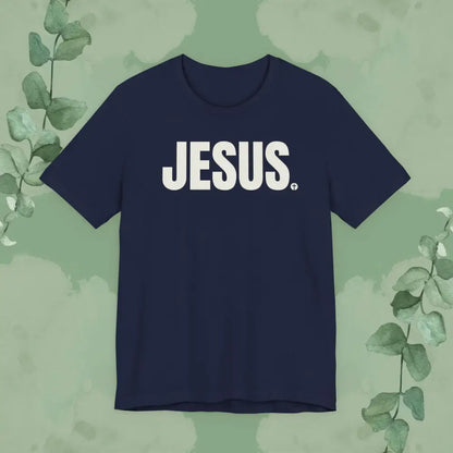 JESUS Period – Bold Christian T-Shirt with Cross Design | True Vine Design - Navy / S - T-Shirt