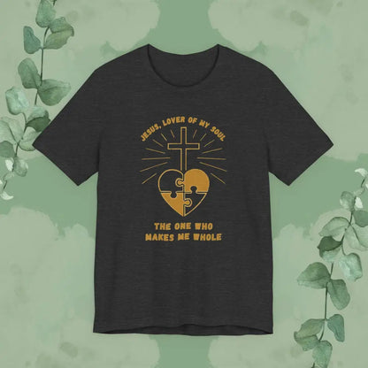 Jesus The One Who Makes Me Whole Tee - Dark Grey Heather / S - T-Shirt