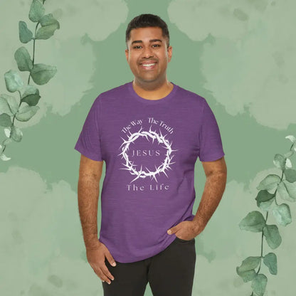 Jesus – The Way The Truth The Life T-Shirt – Crown of Thorns Scripture Design - T-Shirt