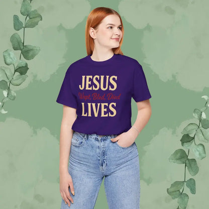 Jesus Wept Bled Died Lives Christian T-Shirt - T-Shirt