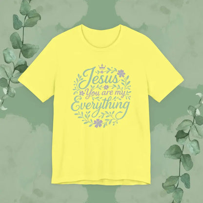 ’Jesus You Are My Everything’ Christian T-Shirt - Yellow / S - T-Shirt