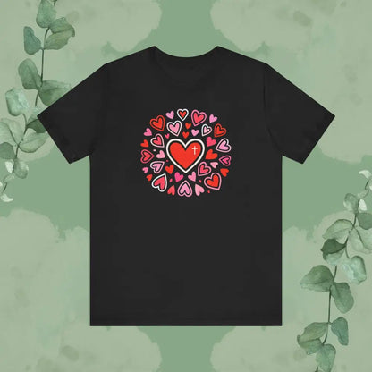 Love Flows Out from the Cross – Faith & Love Tee - Black / S - T-Shirt