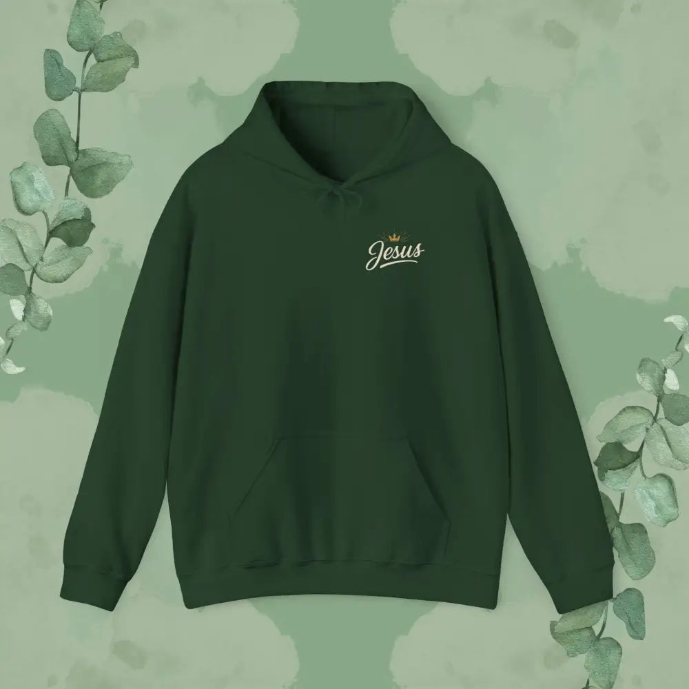Love Has a Name – Jesus Hoodie - Forest Green / S - Hoodie