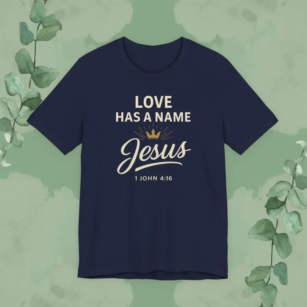 Love Has a Name – Jesus | T-Shirt - Navy / S - T-Shirt