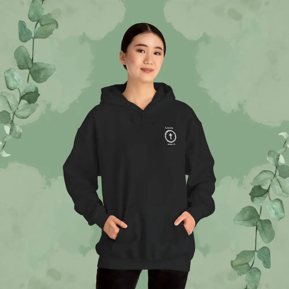 Love Is As Love Does – Romans 5:8 Christian Hoodie - Hoodie