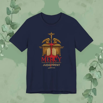 Mercy Over Judgment – James 2:13 Christian T-Shirt - Navy / S - T-Shirt