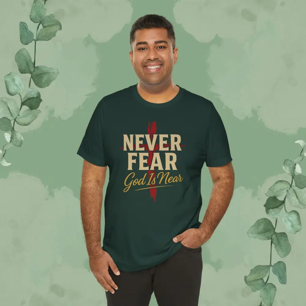 Never Fear God Is Near Christian T-Shirt - T-Shirt