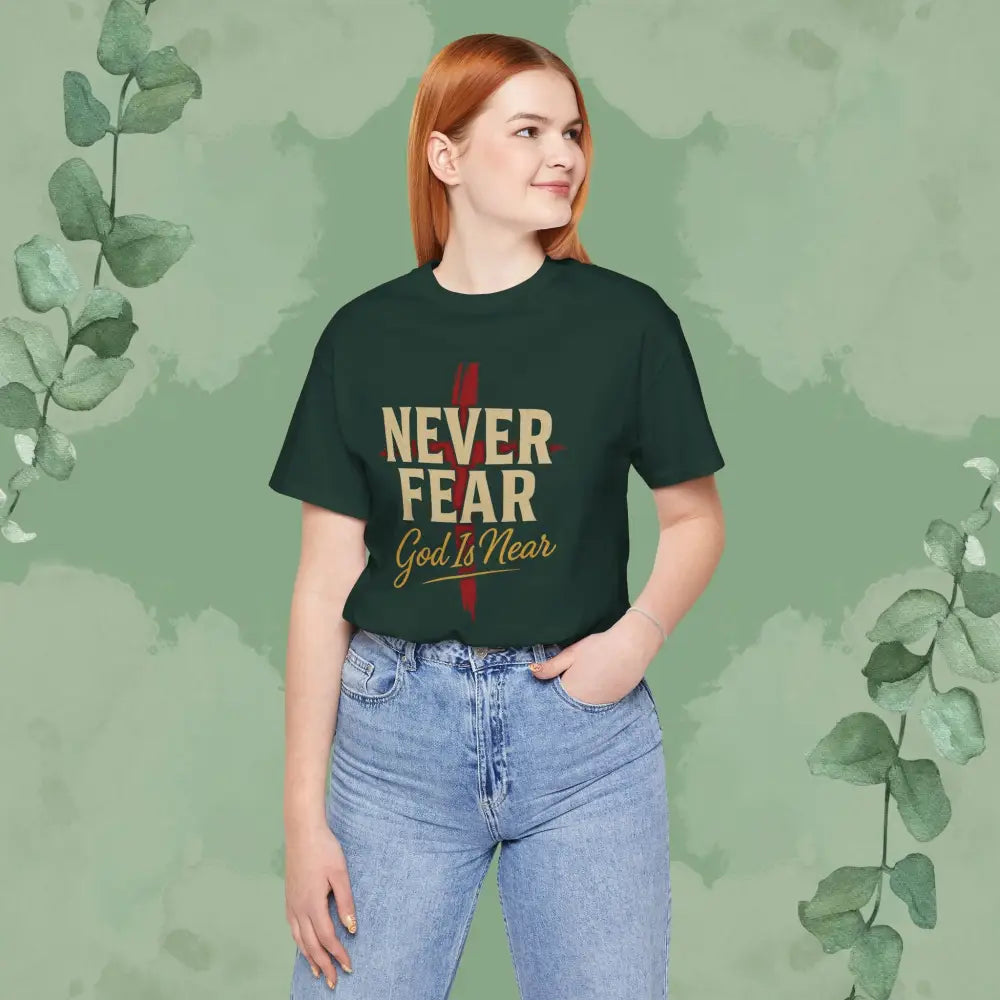 Never Fear God Is Near Christian T-Shirt - T-Shirt