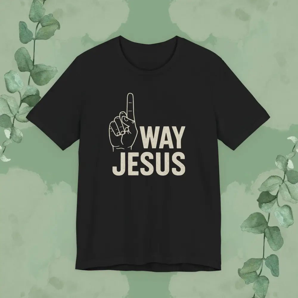 One Way Jesus T-Shirt - Black / S - T-Shirt