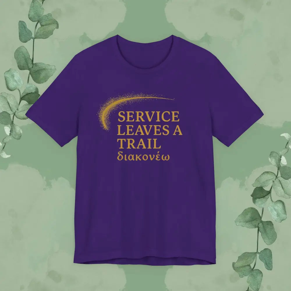 Service Leaves a Trail T-Shirt - Team Purple / S - T-Shirt