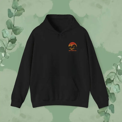 Sunset Risen Indeed Hoodie Unisex Sweatshirt Perfect for Easter Christian Gift Cozy Fashion Faith-Based Apparel - Black