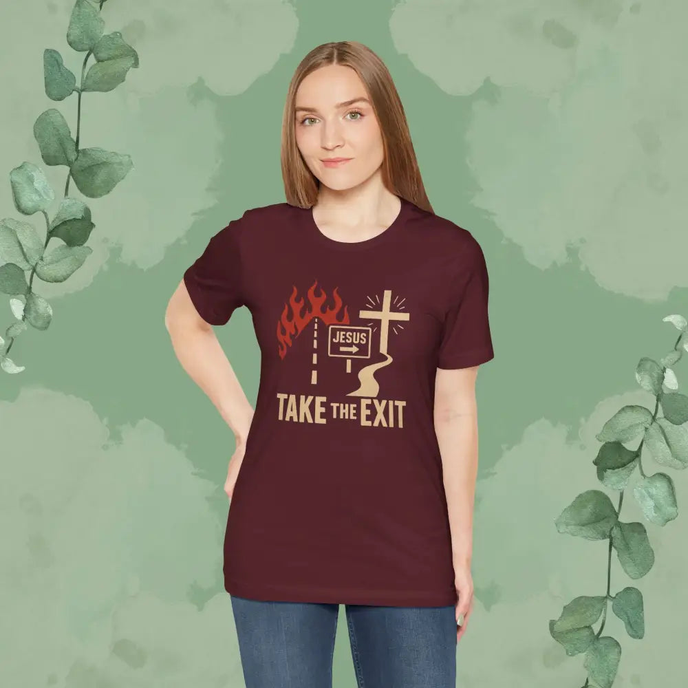 Take the Exit Christian T-Shirt | Bold Evangelistic Gospel Tee - T-Shirt