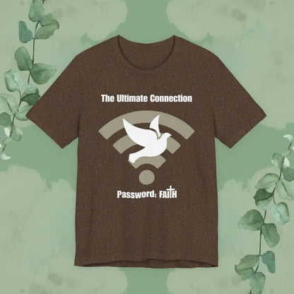 “The Ultimate Connection – Password: FAITH” Christian T Shirt – Bold Tech Inspired Faith Statement T Shirt