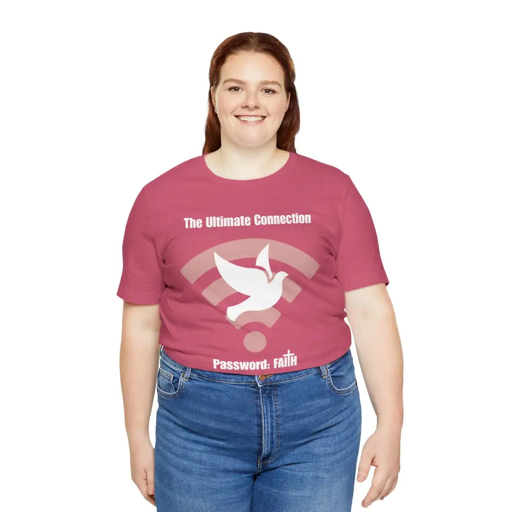 “The Ultimate Connection – Password: FAITH” Christian T Shirt – Bold Tech Inspired Faith Statement T Shirt