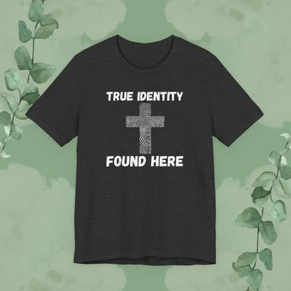 True Identity – Found Here T-Shirt - Dark Grey Heather / S - T-Shirt