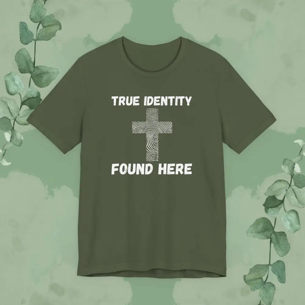 True Identity – Found Here T-Shirt - Military Green / S - T-Shirt